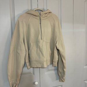 Lululemon Oversized Half-Zip Scuba. Color: Natural Ivory